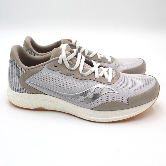 Saucony Freedom 4 Mens Size 10.5 Grey White S20617-15 Running Shoe Sneaker - Picture 1 of 10